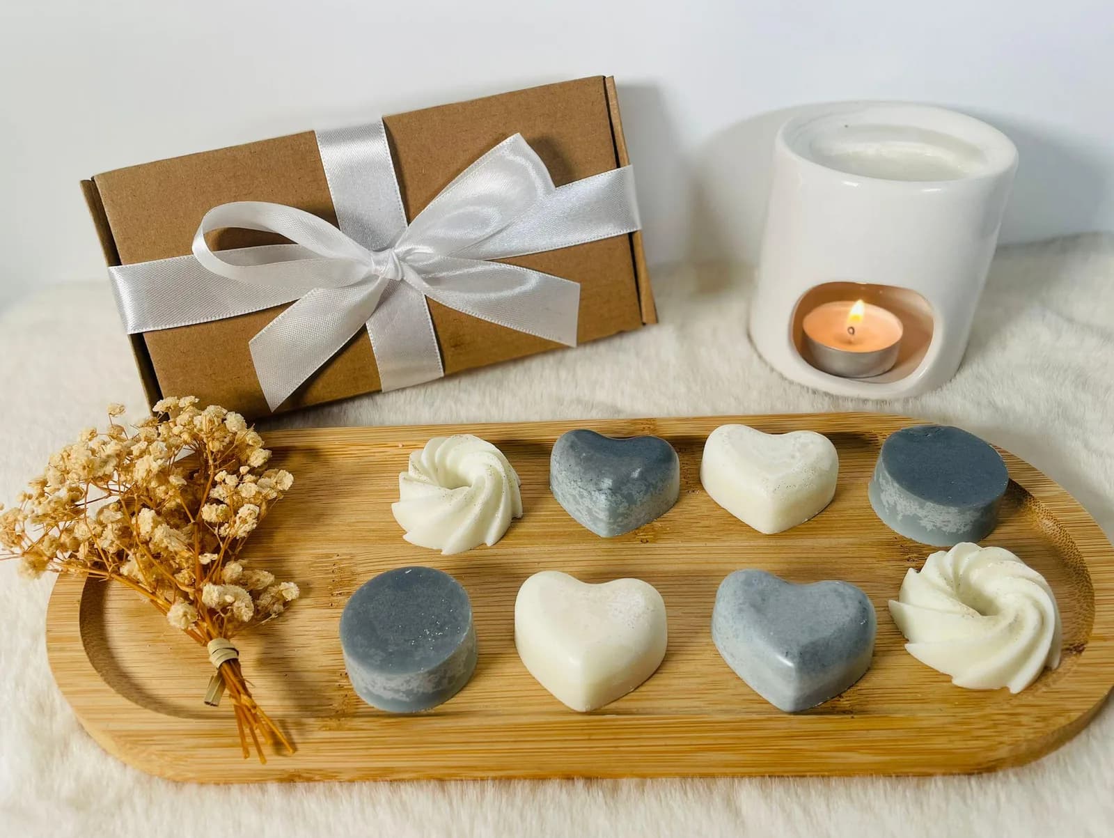 Coffret de 8 fondants Ambre gris et bois de santal