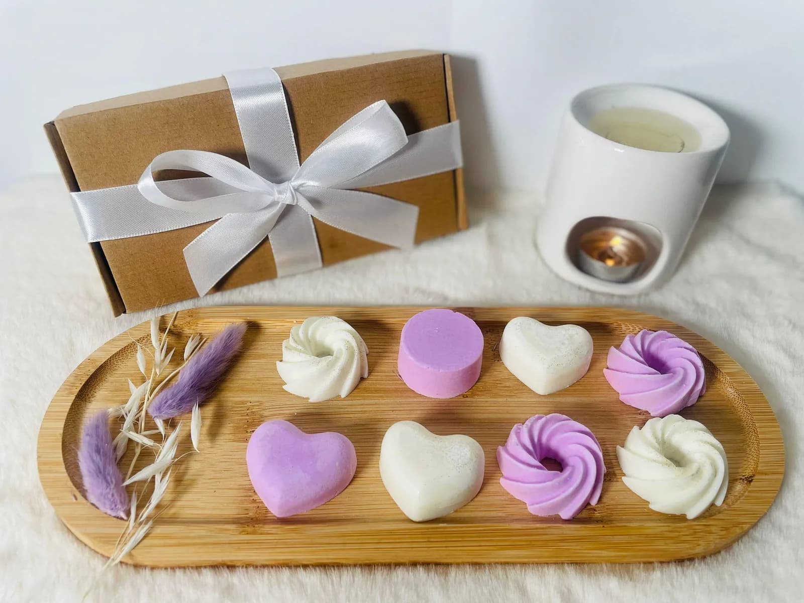 Coffret de fondants parfumés fleur de coton et jasmin, idée cadeau de Noël
