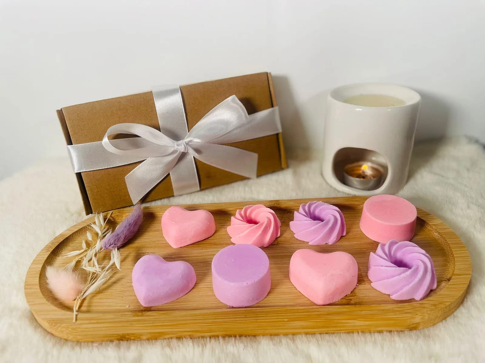 Coffret de 8 fondants Lavande et rose ancienne